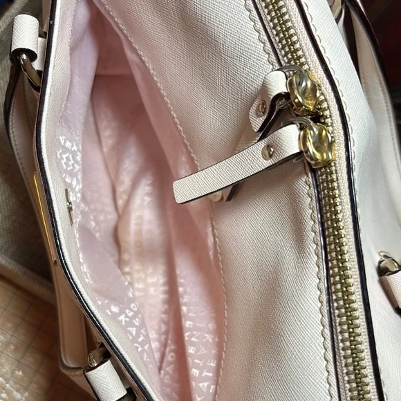Kate Spade Satchel Blush Pink Safiano Leather w Detachable Strap 11”Lx8”Hx6”W - Picture 10 of 17